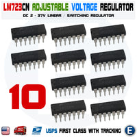 10pcs LM723CN LM723 DIP-14 IC Adjustable Voltage Regulator 2-37V UA723 IC