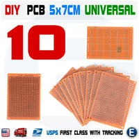 10pcs Prototype Paper Copper PCB Universal Matrix Circuit Board 5x7cm 5*7cm DIY - eElectronicParts