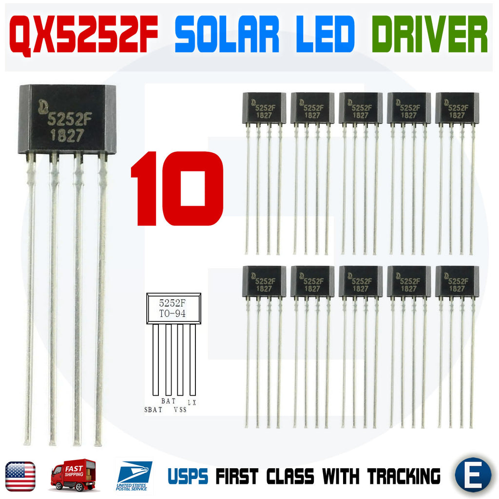 10pcs QX5252F TO-94 QX5252 TO94 5252F IC Solar LED Driver - eElectronicParts