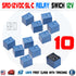 10pcs Relay Switch SRD-12VDC-SL-C 5 Pins 12 V DC PCB Mini Type SPDT 10A Blue