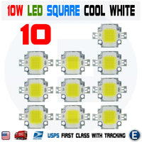 10PCS Square Panel LED 10W 9~10V 900mA Cool White 800LM 6000K~6500K SMD