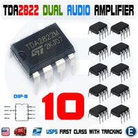 10pcs TDA2822M TDA2822 Dual Audio Power Amplifier Multipurpose Low Voltage Amp IC DIP-8 2822M