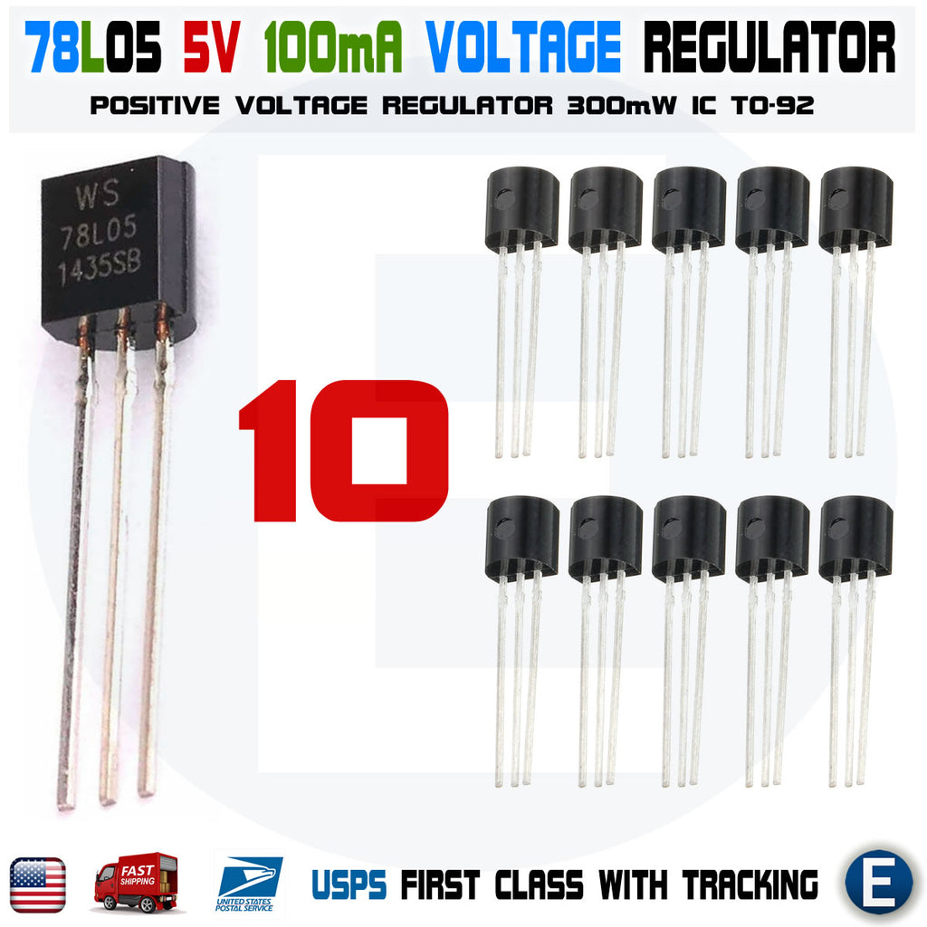 10pcs WS78L05 78L05 L78L05ACZ L78L05 Positive Voltage Regulator 5V 100mA 0.1A