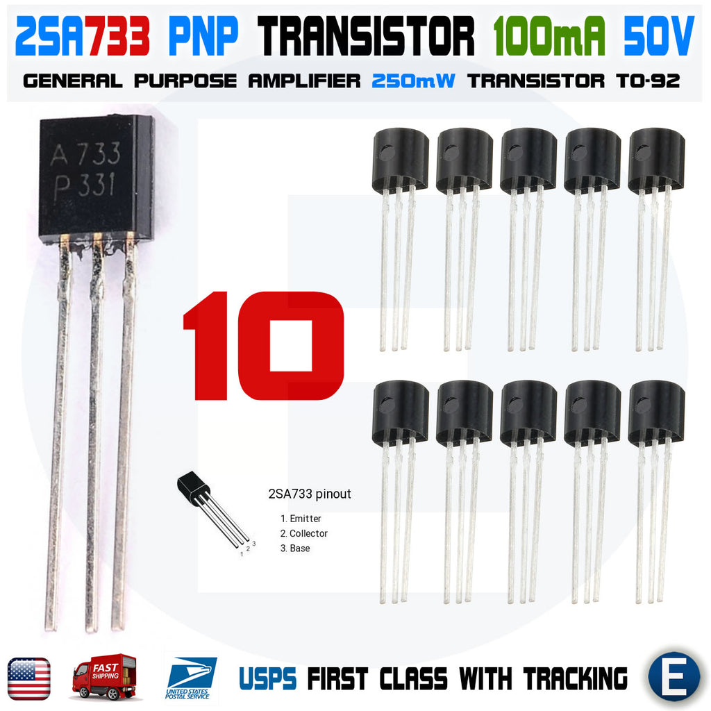 10pcs 2SA733 Amplifier NEC TO-92 Transistor A733 A 733 PNP - eElectronicParts