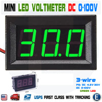 0.56" 3 wire DC 4-30V/0-200V GREEN LED digital voltmeter module panel meter - eElectronicParts