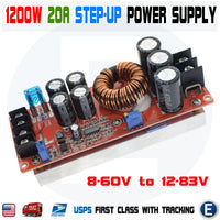 1200W 20A DC Converter Boost Step-up 8-60V To 12-83V Power Supply Module Car