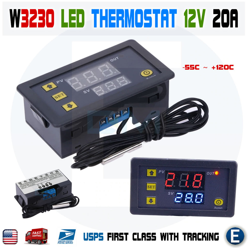 W3230 12V High Precision Digital Temperature Controller Thermostat -55 ...