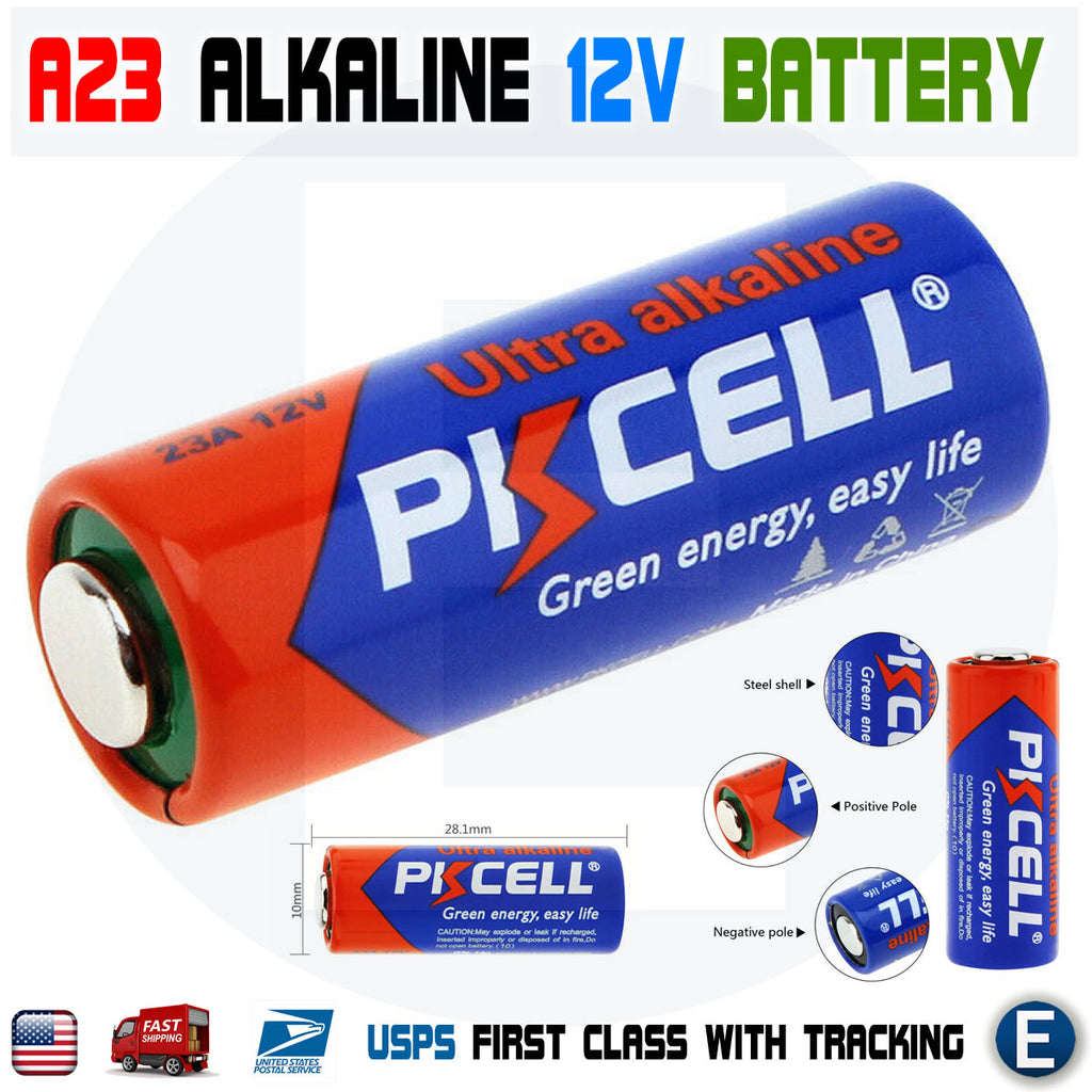 12V Battery A23 MN21 23AE 21/23 23A VR22 LRV08 Alkaline PKCELL Remote –  eElectronicParts