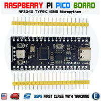 Raspberry PI Pico Type C 16MB Microcontroller RP2040 Pi dual-core Board Black