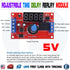 DC 5V 10A Adjustable Time Delay Relay Module LED Digital Timer Rotary Version