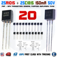 20PCS Transistor TOSHIBA 2SA1015 2SC1815 C1815 2SA1015-GR A1015-GR TO92 - eElectronicParts
