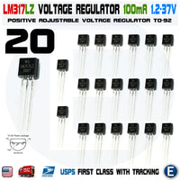 20pcs LM317LZ LM317L LM317 0.1A TO-92 Voltage Regulator Adjustable 1.2-37V - eElectronicParts