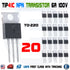20pcs TIP41C TIP41 NPN Bipolar Transistor TO-220 100V 6A 65W Fairchild USA