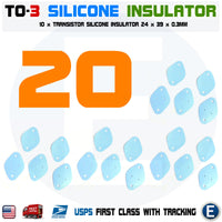 20PCS TO-3 Transistor Silicone Insulator Pads Thermal Insulation Pad