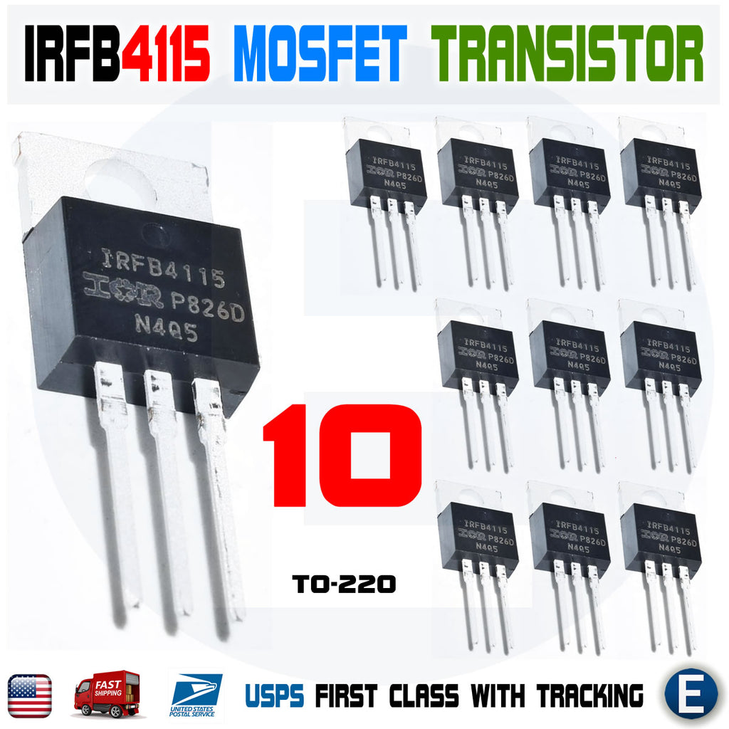 10pcs IRFB4115 150V 104A TO-220 N-Channel MOSFET IRFB4114PBF Power Transistor