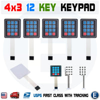 5pcs Keypad 4 x 3 Matrix Array 12 Key Arduino Membrane Switch  Keyboard module