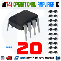 20pcs UA741CN UA741 LM741 IC ST DIP-8 Operational Amplifier