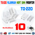 10pcs Aluminum Heatsink for Transistor or Voltage Regulator TO-220 20x15x10mm US