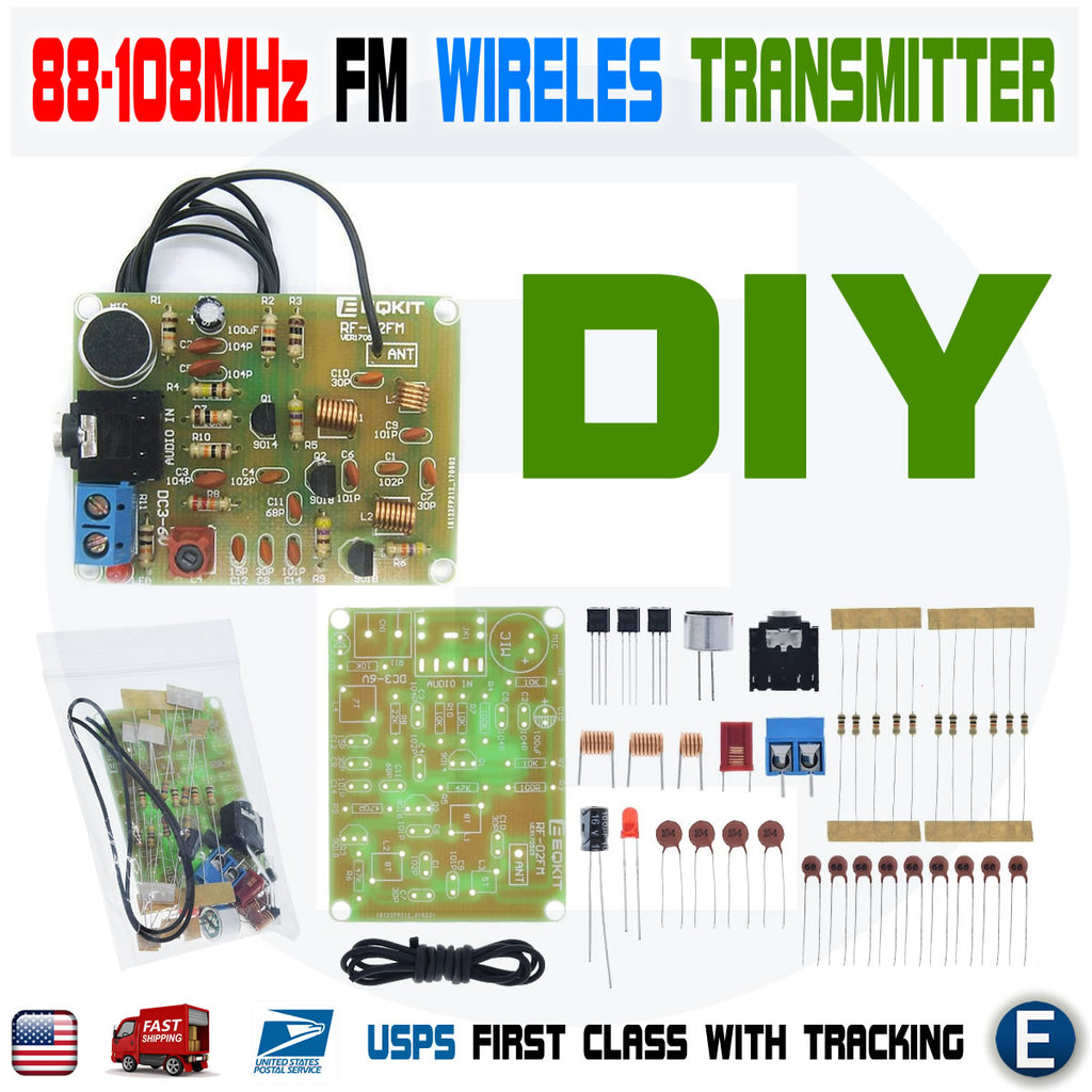 88-108MHz FM Radio Transmitter Frequency Modulation Wireless Microphone DIY