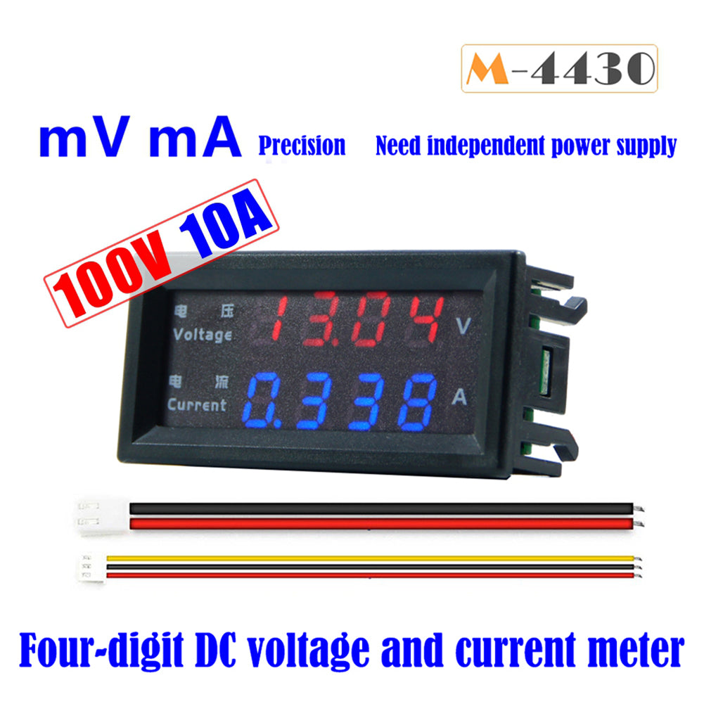 M4430 DC 100V 200V 10A voltmetro digale amperometro 0.28 ''Display a LED regolatore di tensione Volt AMP Meter Tester 4 cifre 5 fili 1420 M4430 DC 100V 200V 10A voltmetro digale amperometro 0.28 ''Display a LED regolatore di tensione Volt AMP Meter Tester 4 cifre 5 fili 1420
