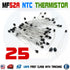25pcs 10k OHM NTC MF52AT 3950 Thermistor Resistor NTC-MF52AT MF52 10K + -1% Thermal Resistor - eElectronicParts