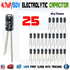 25PCS 4.7uF 50V 105C Capacitor Electrolytic 4x7mm for 50V 25V 16V 10V 6.3V