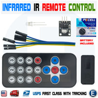 Infrared IR Receiver Module Wireless Remote Control Kit with Battery For Arduino - eElectronicParts