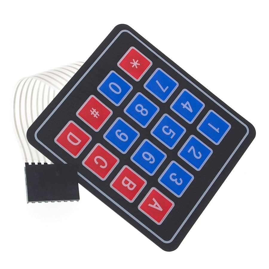 Membran Keypad 4 Tasten Arduino Raspberry Pi DIY-Elektronik Membran Keypad 4 Tasten Arduino Raspberry Pi DIY-Elektronik