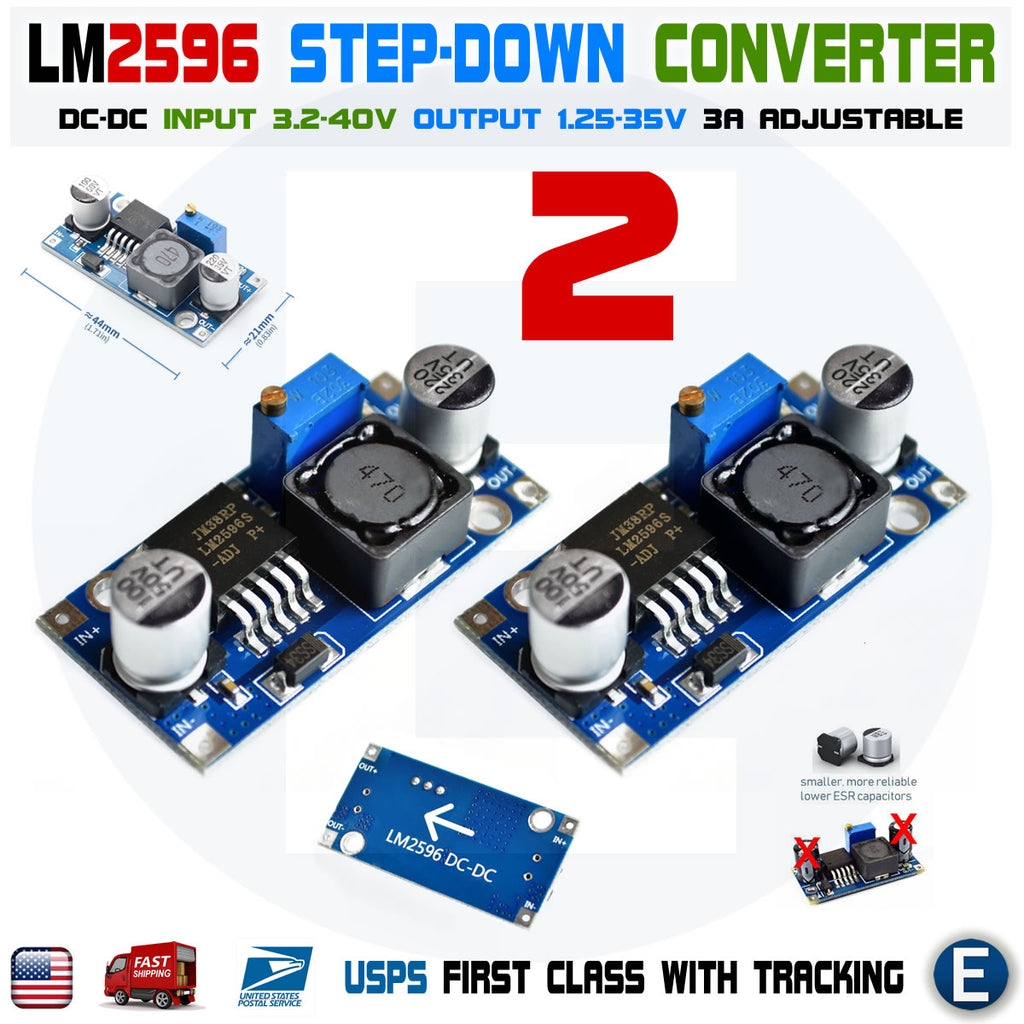 Lm2596 Step Down Module Dc-Dc Buck Converter Power Supply DC-DC Buck  Converter Step Down Module LM2596 Power Supply