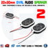 2pcs Speaker Oval 20x30mm Dia 8 Ohm 1W 2-Wire Mini Micro Audio Magnetic Arduino