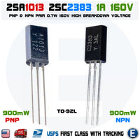2SA1013 -Y & 2SC2383 -Y PAIR Transistor TO-92L 0.9W 160V 1A Encapsulated PNP NPN