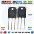 2SC3180+2SA1263 Pair Transistors 80V 6A 60W NPN+PNP for Audio amplifier TO-3P 3180+1263