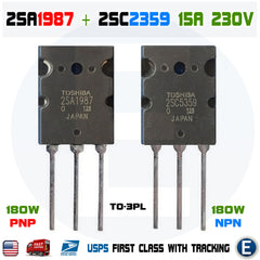2SA1987-O 8個+2SC5359-O 8個 東芝 トランジスタ 計16個 2SC5359 + 2SA1987 1 Pair NPN PNP Audio Power Transistor