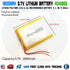 3.7V 1800mAh 404865 Lithium Polymer LiPo Rechargeable Battery - eElectronicParts