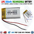 TP4056 + 3.7v 200 mAh Rechargeable Lithium Battery LiPo 402030 polymer DIY Micro - eElectronicParts