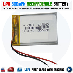 3 7v 500mah Lipo Battery