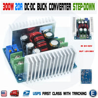 300W 20A DC-DC Buck Converter Step Down Module Adjustable Charger Board - eElectronicParts