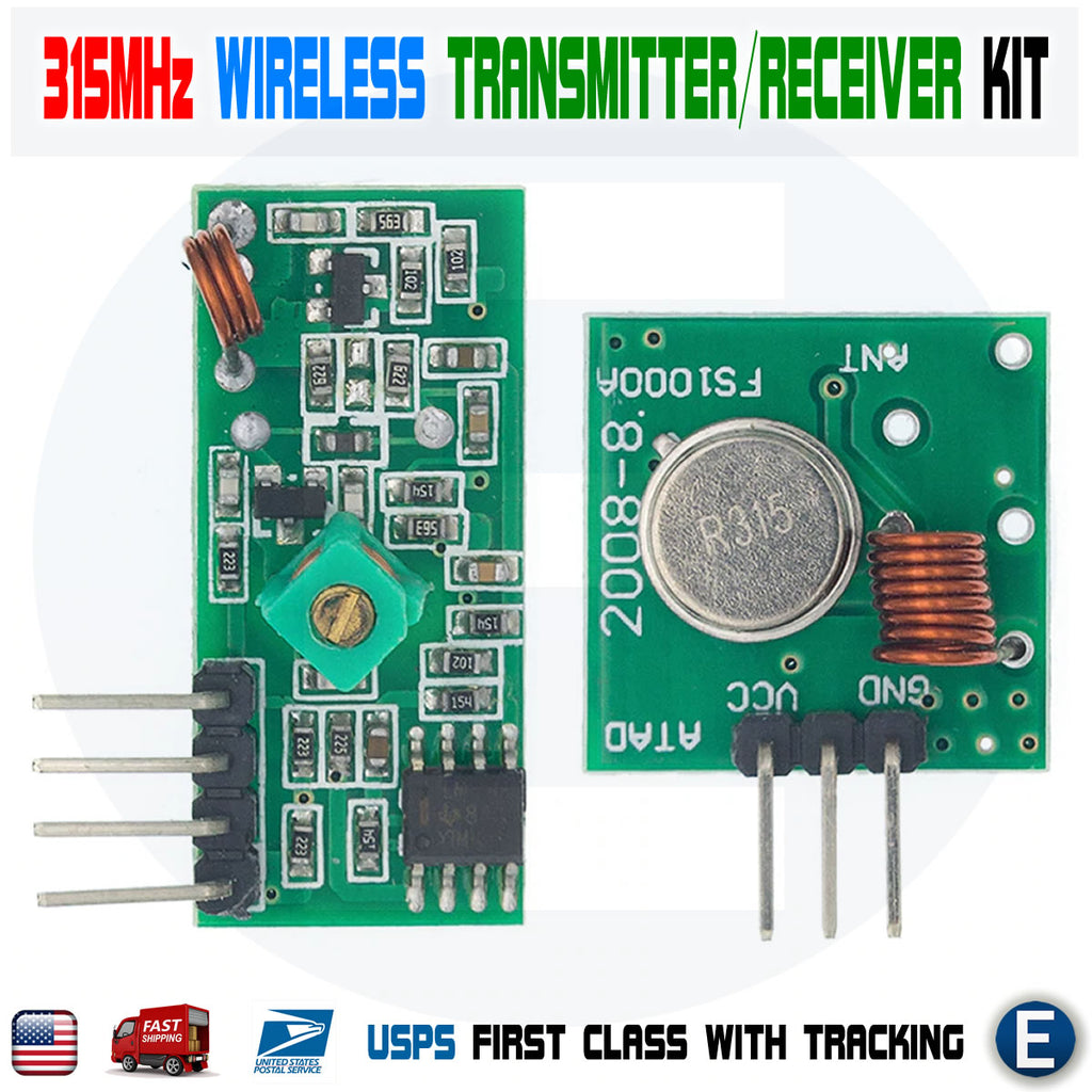 315Mhz Wireless RF Transmitter Module + Receiver Alarm Arduino DIY ...