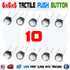 10pcs 6x6x5 2 Pin PCB Momentary Tactile Tact Push Button DIP Micro Switch White