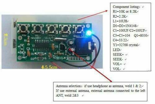 WIRELESS STEREO FM Radio Receiver Module PCB DIY Electronic Kits 76MHz WIRELESS STEREO FM Radio Receiver Module PCB DIY Electronic Kits 76MHz