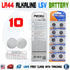 10pcs LR44 PKCELL AG13 LR44 PKCELL A76 L1154 AG13 357 New Alkaline Battery USA