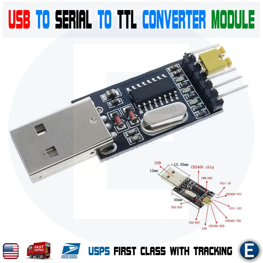 Pin USB 2.0 to TTL UART Module Serial Converter CH340G Module STC 5V – eElectronicParts