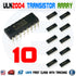 10pcs ULN2004 ULN2004AN Darlington NPN Transistor Array-7 50V 350 mA DIP-16 IC