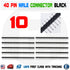10Pcs 40Pin Male Single Row Straight Strip Pin Header PCB Panel 2.54mm Black