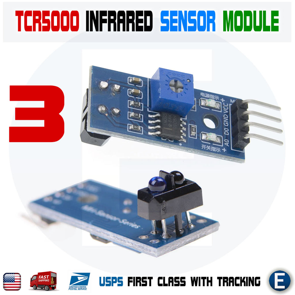 3pcs Tracing sensor module TCRT5000 Infrared reflection photoelectric switch follower line - eElectronicParts