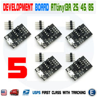5PCS Pluggable Development Board For ATtiny13A/ATtiny25/ATtiny45/ATtiny85