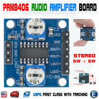 PAM8406 5W+5W Digital Amplifier Board With Volume Potentiometer 5Wx2 Stereo Module