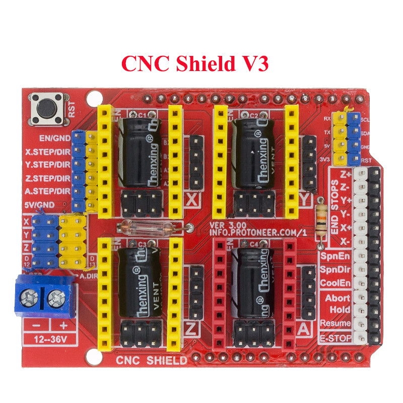 CNC Expansion Shield V3 + 4pcs A4988 Stepper Driver For Arduino Uno Mega2560 US