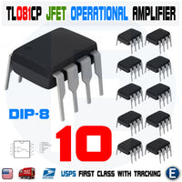 10PCS TL081CP Low-Power JFET-Input Operational Amplifier IC Chip TL081 OP-AMP