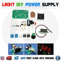 DIY LM317 LED Digital Display Adjustable Regulated Power Supply Board Module